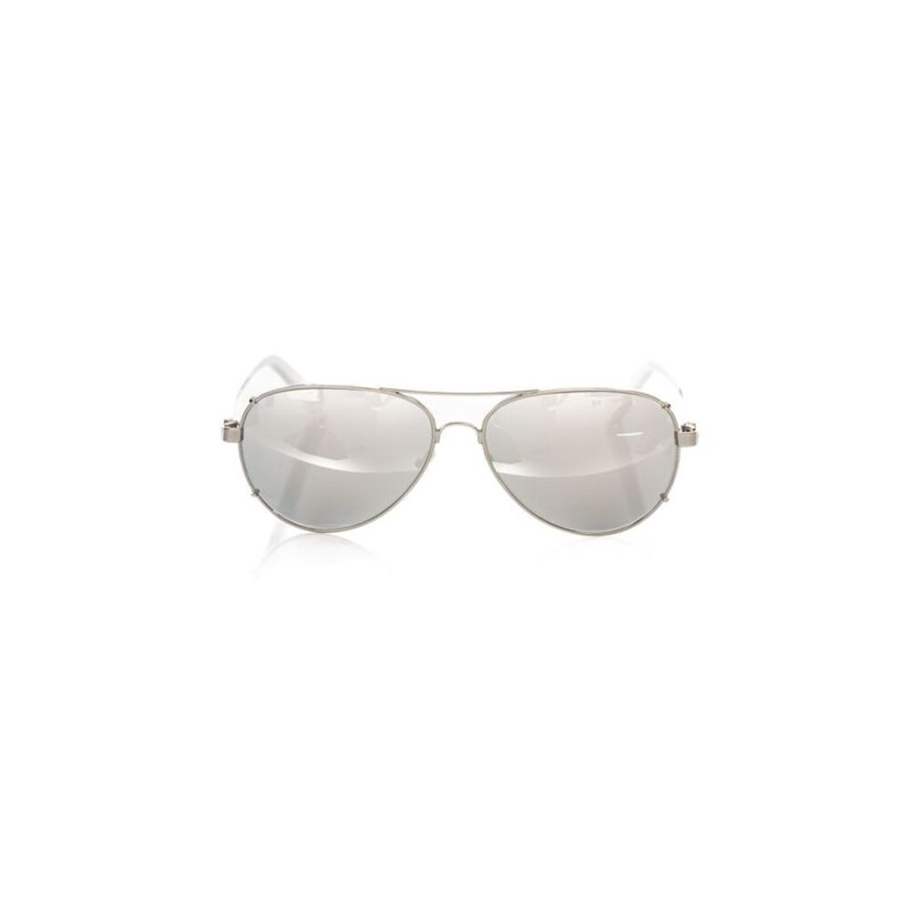 Frankie Morello Silver Metallic Fiber Men's Men's Sunglass